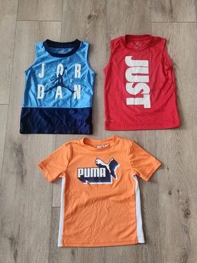 Lot of 3 Jordan Nike Puma Tank Top T-Shirt Boys Kids Size 4T